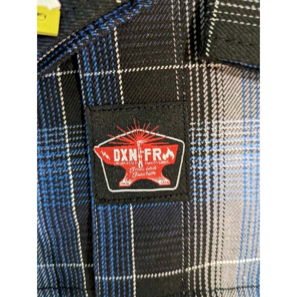 Dixxon Flannel Company Form Function Men Med Blue Long sleeve Flannel Pearl Snap - Picture 5 of 8